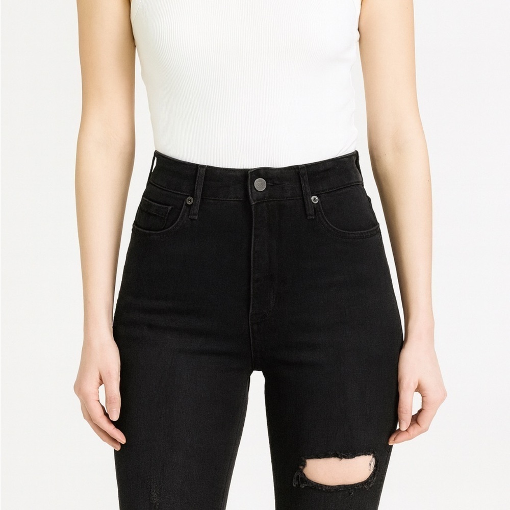 Good American Women's Dark Wash High-Waisted Denim Bermuda Shorts Size-2